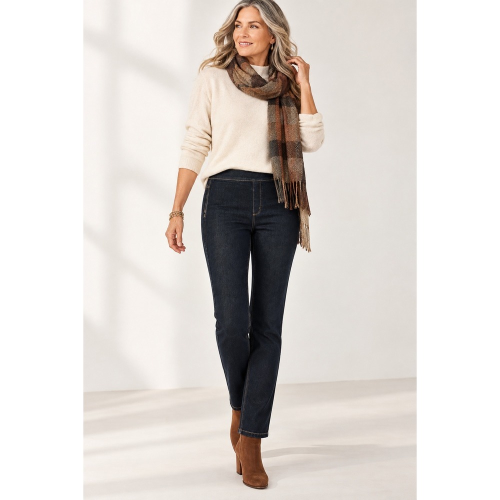 Ultimate Denim Pull-On Slim Leg Jeans XLT 2FY36 Indigo